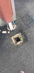 unblocked drain outside